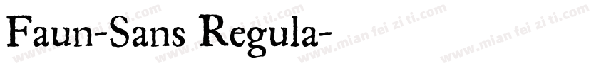 Faun-Sans Regula字体转换